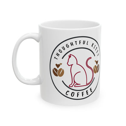 Thoughtful Kitty Coffee Mug